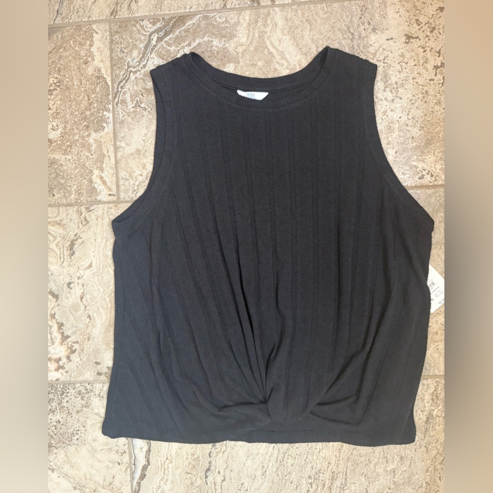 NWT Maternity Size XXXL (22) Time and Tru Black Twist FrontTop